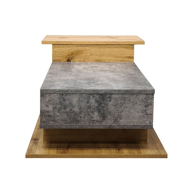 Модерна клуб масичка Cosmo во комбинација на сива и сонома боја 90x50x35cm
