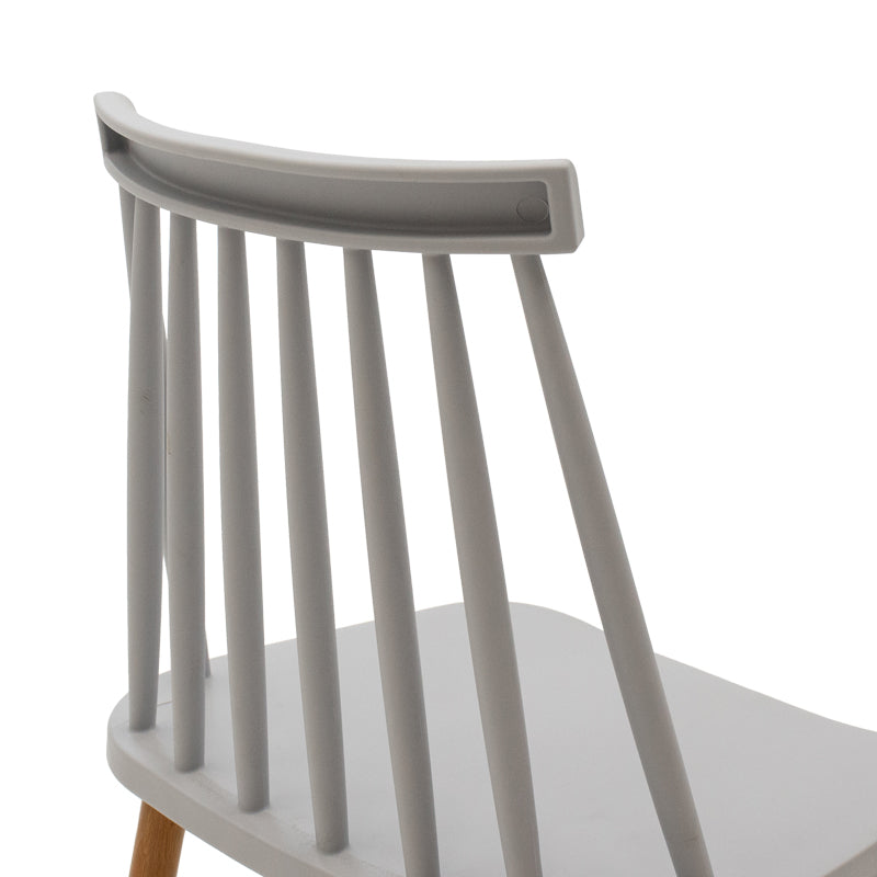 Модерна сива трпезариска столица Aeroarch со метални ногарки во природна нијанса 42x49.5x77cm