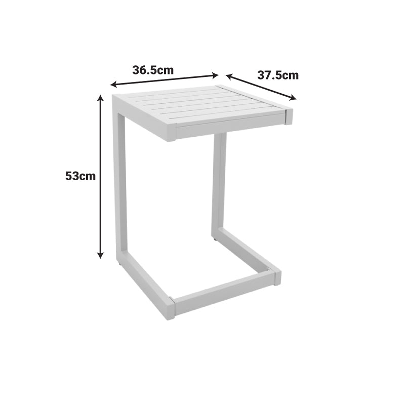 Компактна алуминиумска клуб масичка Orion во капучино боја 37.5x36.5x53cm