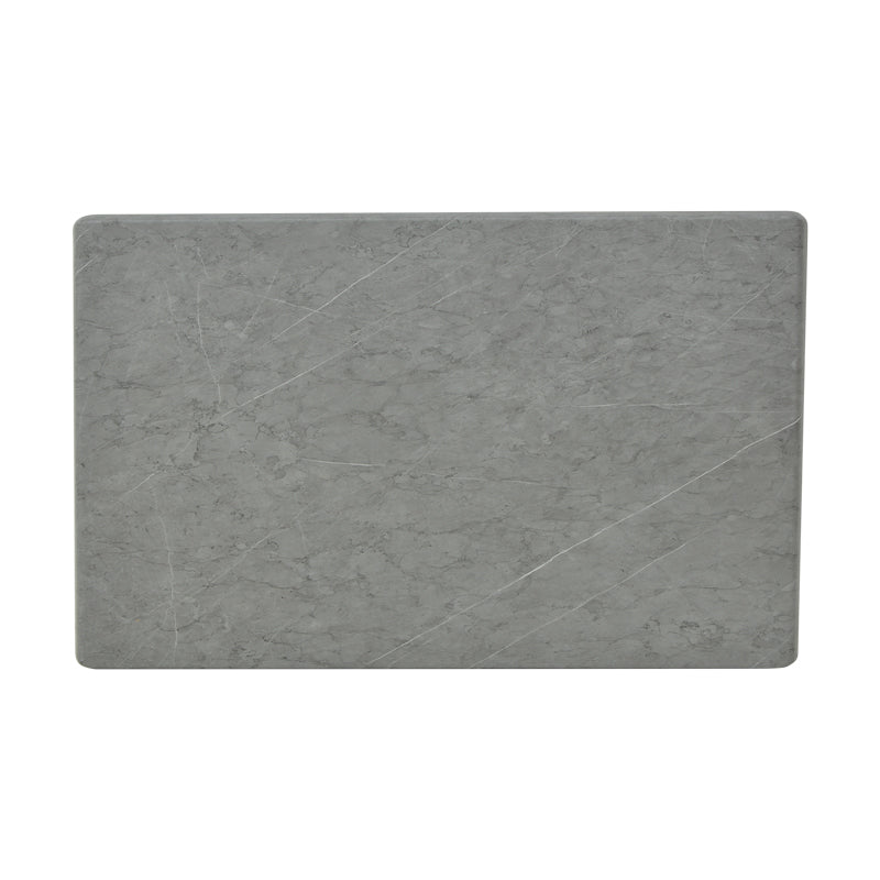 Голема правоаголна Werzalit плоча за маса Boldun со луксузен дезен на сив мермер за внатрешна и надворешна употреба