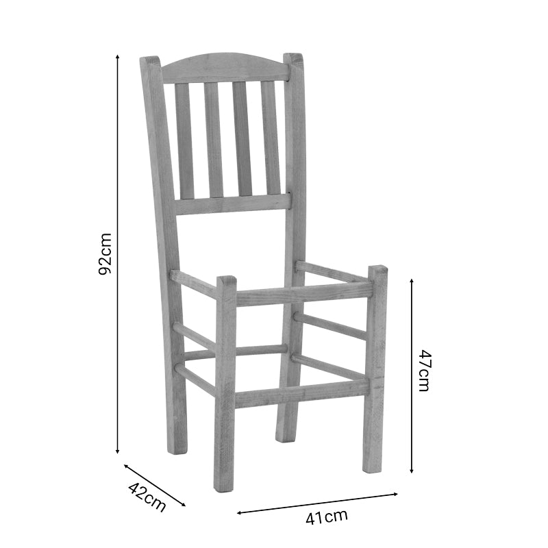 Модерен, класичен и уникатен дрвен стол Coffee shop chair Larer од тешка букова конструкција во сјаен полиран орев финиш за кафулиња и ресторани