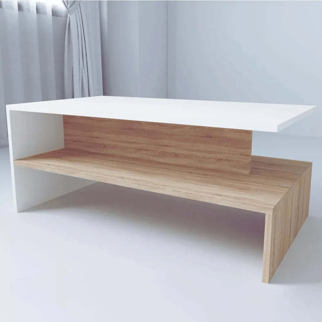 LUXURY LIVING ROOM SET AMELI – WHITE/ ATLANTIC (TV CABINET + COFFEE TABLE)