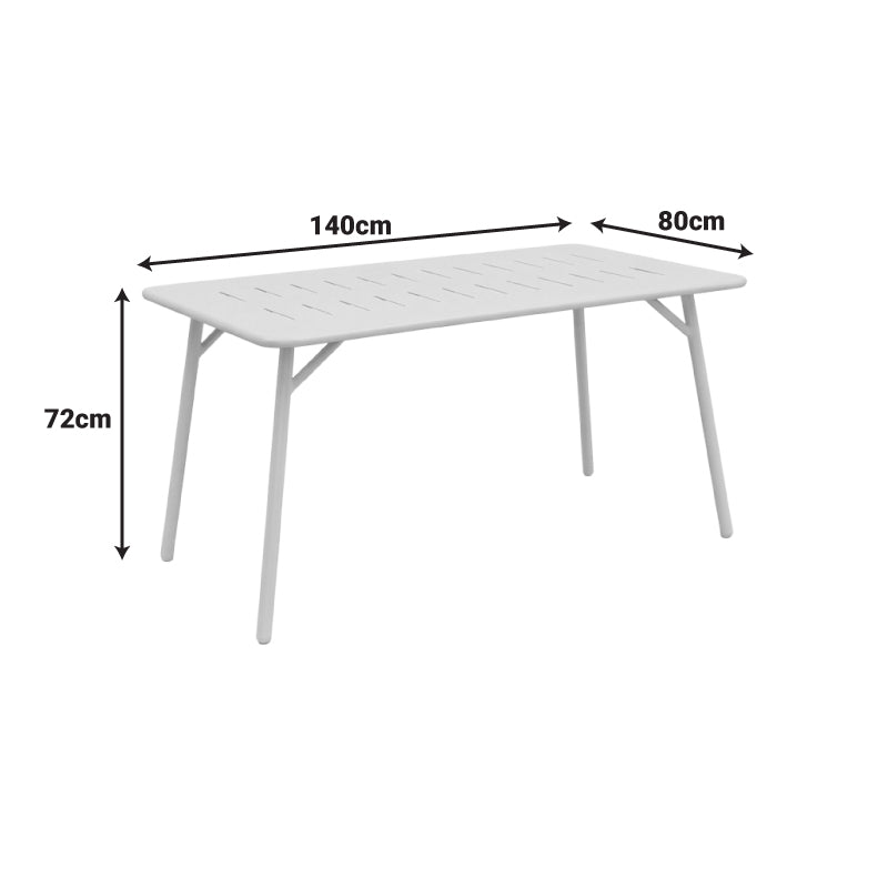 Модерна правоаголна трпезариска маса Table Umberic со чисти линии, мат црна метална површина и стабилни армирани метални ногарки во индустриски стил