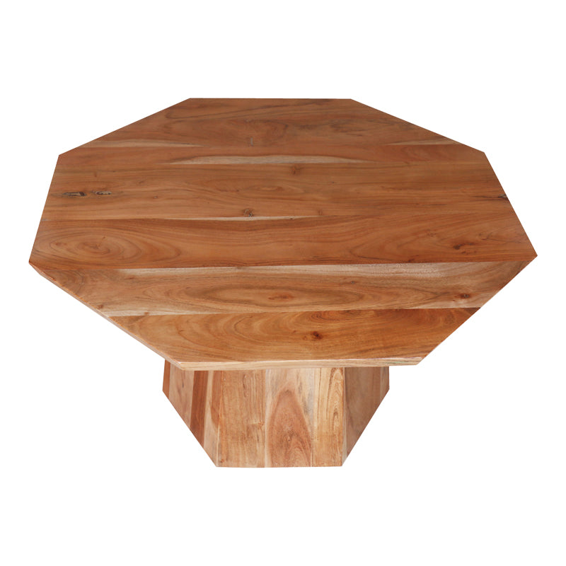 Модерна луксузна тркаталезна клуб маса Coffee table Xenoax изработена од масивно акација дрво со автентични природни годови и стабилна лоунџ база