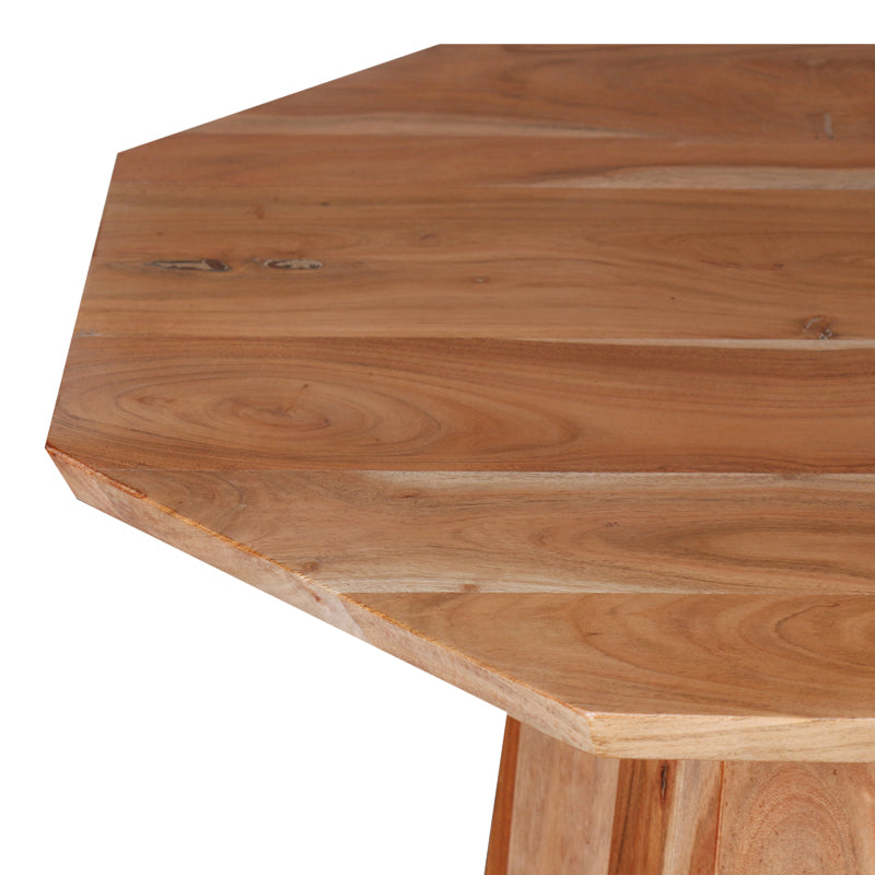Модерна луксузна тркаталезна клуб маса Coffee table Xenoax изработена од масивно акација дрво со автентични природни годови и стабилна лоунџ база