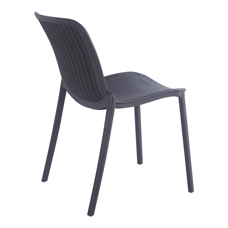 Модерен антрацит стол Teragi Aerounit од полипропилен со ергономски дизајн и UV заштита