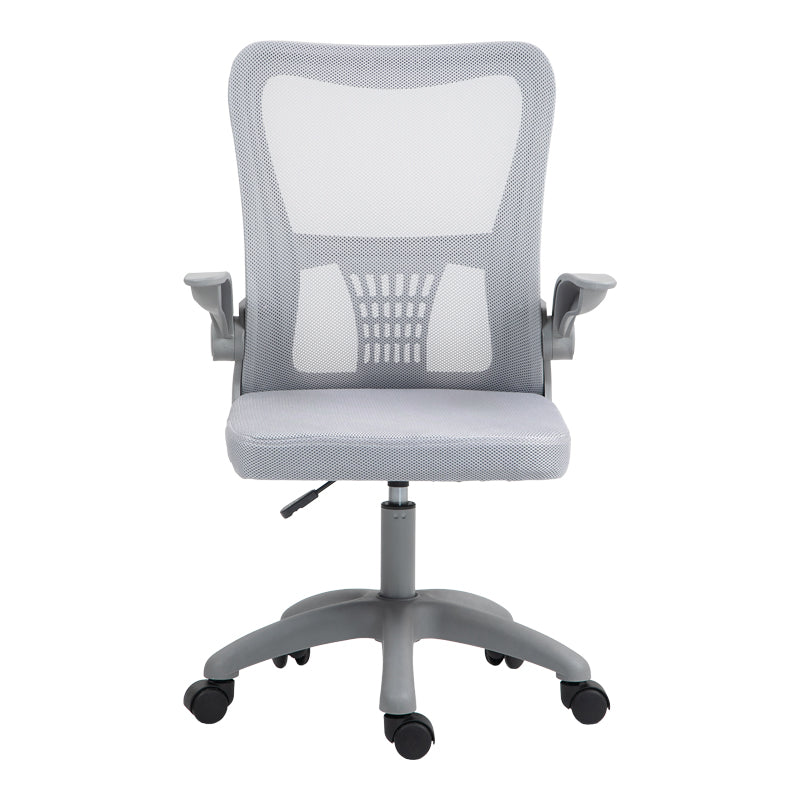 Ергономска канцелариска столица Calyform со сив мрежест наслон и црна основа