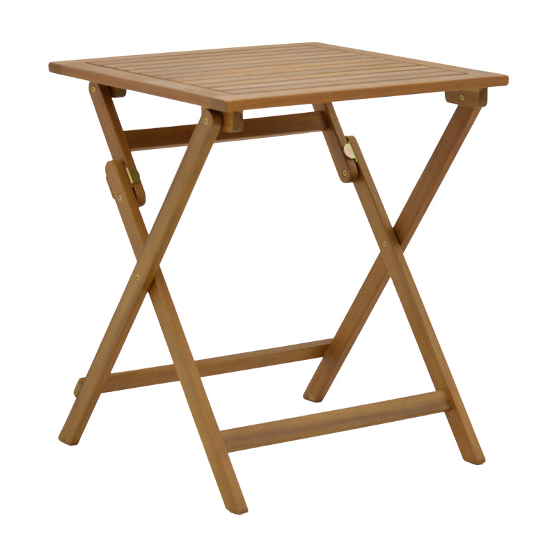 Модерна, естетска и уникатна квадратна преклопна маса Foldable table Quay изработена од масивно природно акација дрво со паметна кохезивна лоунџ структура