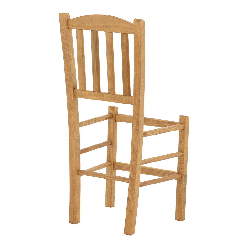 Модерен, класичен и уникатен дрвен стол Coffee shop chair Larer од тешка букова конструкција во сјаен полиран орев финиш за кафулиња и ресторани