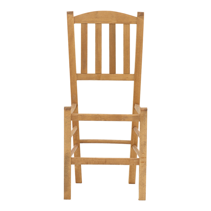 Модерен, класичен и уникатен дрвен стол Coffee shop chair Larer од тешка букова конструкција во сјаен полиран орев финиш за кафулиња и ресторани