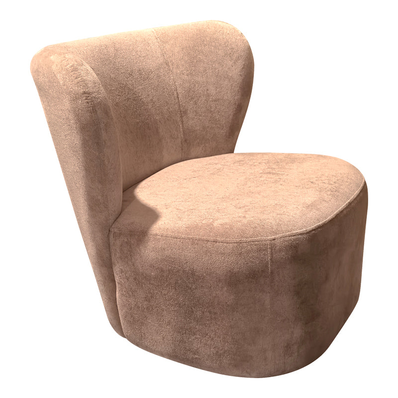 Компактна фотелја Aurafold со мек штоф во специфична „rotten apple“ боја и ергономски дизајн