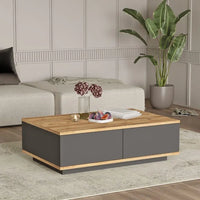 ЛУКСУЗНА КЛУБ МАСА AURA – АНТРАЦИТ & СОНОМА – 90cm