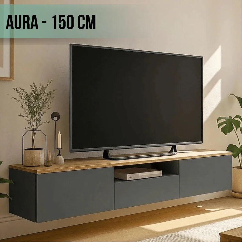 ТВ КОМОДА AURA – АНТРАЦИТ СОНОМА (150CM)