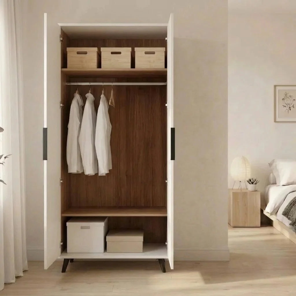 WARDROBE SITONIA 2 DOORS  –  ANTHRACITE (80 CM)