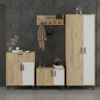 PREMIUM MODULAR HALLWAY FURNITURE SET VENECIA – ATLANTIC OAK / WHITE